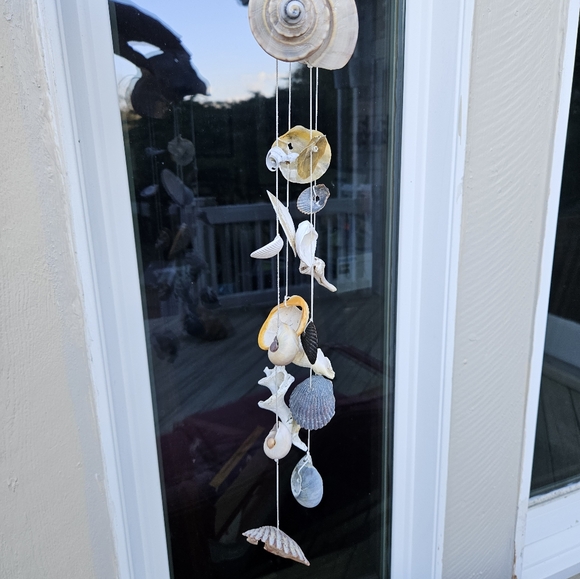 Handmade shell wind chime with my son - Picture 3 of 3